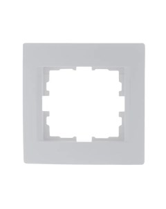 Рамка для розеток и выключателей Karina 1 пост горизонтальная цвет белый Lezard