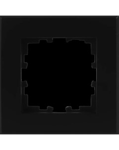 Рамка для розеток и выключателей Виктория плоская 1 пост цвет чёрный бархат матовый Lexman
