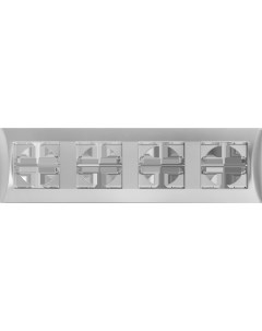 Рамка для розеток и выключателей Ugra С1140 004 4 поста цвет серебро Gusi electric