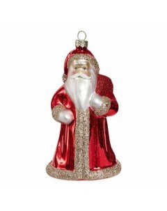 Елочная игрушка Дед Мороз красная 9 х 8 х 16 см Holiday classics