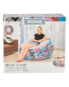 Надувное кресло Floral Air Chair 112 х 112 х 66 см Bestway