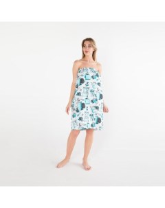 Парео для бани Mint mood 5928239 onesize мятный Этель