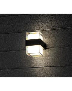 Светильник настенный светодиодный уличный Nuovo 24781 8 IP54 цвет черный Duwi