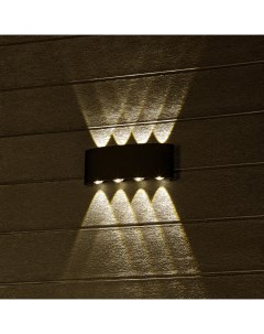 Светильник настенный светодиодный уличный Nuovo 24772 6 IP54 цвет черный Duwi