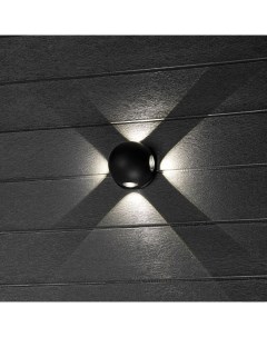 Светильник настенный светодиодный уличный Nuovo 24791 7 IP54 цвет черный Duwi