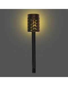 Светильник в грунт Арабеска на солнечных батареях 8 1 см цвет черный нейтральный Lamper
