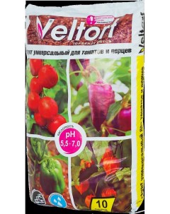 Грунт универсальный для томатов и перцев 10 л Veltorf