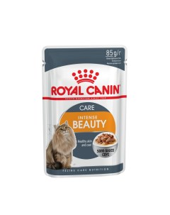 Влажный корм для кошек Intense Beauty мясо кусочки в желе 24шт по 85г Royal canin