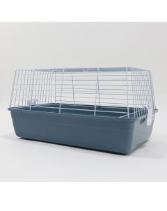 Клетка для кроликов R1 синяя пластик металл 60 x 36 x 32 см Kredo