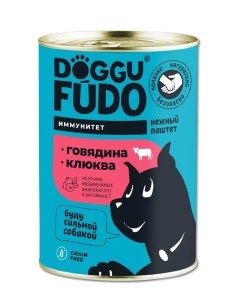 Влажный корм для собак говядина с клюквой 6 шт по 400 г Doggufudo