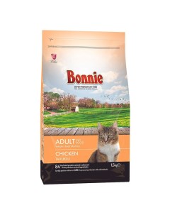 Сухой корм для кошек Bonnie Adult курица 1 5 кг Лидер