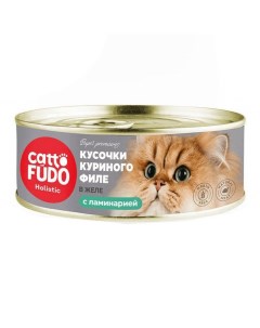 Влажный корм для кошек Holistic куриное филе ламинария 8шт по 80г Cattofudo