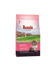Сухой корм для кошек Bonnie Adult Cat Food ягненок и рис 1 5 кг Лидер