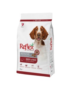 Сухой корм для собак при высокой активности говядина рис 3 кг Reflex