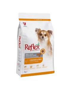 Сухой корм для собак для мелких пород с курицей и рисом 3 кг Reflex