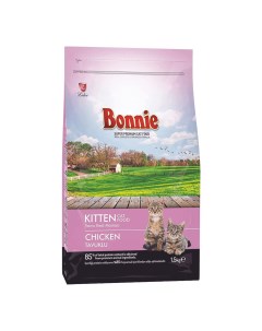 Сухой корм для котят и беременных кошек Kitten с курицей 1 5 кг Bonnie