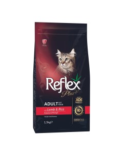 Сухой корм для кошек Plus Adult с ягненком и рисом 1 5 кг Reflex