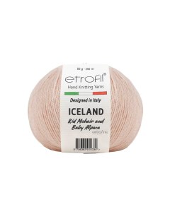 Пряжа для вязания Iceland 50г 250м кид мохер 01010 розовый 10 мотков Etrofil