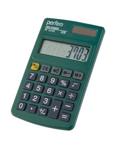 Калькулятор PF_C3703 зелёный Perfeo