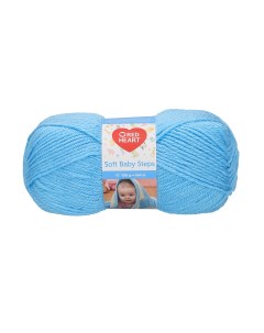 Пряжа для вязания Soft Baby Steps 100г 164м 00007 светло голубой 10 мотков Red heart