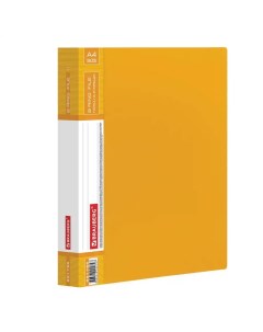 Папка на 2 кольцах Contract 35 мм желтая до 270 листов 0 9 мм 10 шт Brauberg