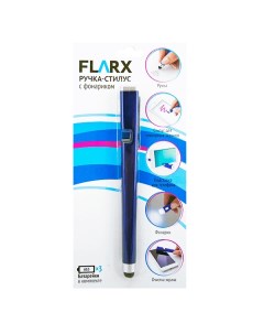 Ручка стилус шариковая Flarx автоматическая с фонариком в ассортименте цвет по наличию Nobrand