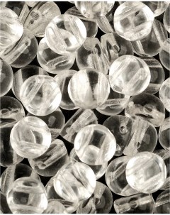 Чешские бусины с двумя отверстиями Cabochon bead 6 мм Crystal 30 шт Czech beads