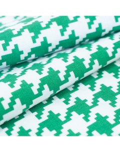Ткань 20 002 хлопок гусиная лапка зеленая Unofabric