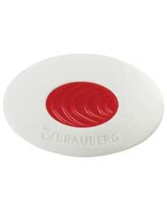 Ластик Oval PRO 40х26х8 мм овальный красный 36 уп Brauberg