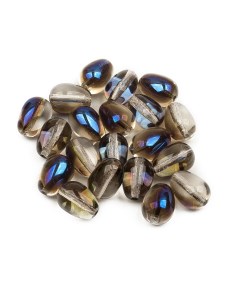 Чешские бусины капля Glass drops 11х8 мм Crystal Azuro 20 шт Czech beads