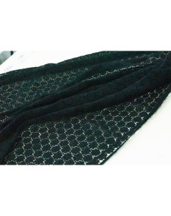 Ткань COD1391 кружево Макраме хлопковое черное Ткань для шитья 100x100 см Unofabric