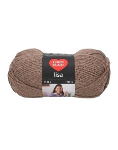 Пряжа для вязания Lisa 50г 133м акрил 08197 древесный меланж 10 мотков Red heart