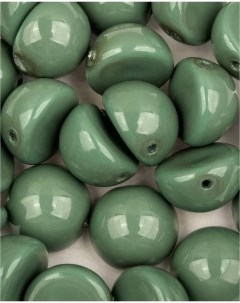Чешские бусины с одним отверстием Dome Bead 10х6 мм Hartford Green 5 шт Czech beads