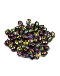Чешские бусины капля Glass drops 11х8 мм Crystal Magic Orchid 50 шт Czech beads