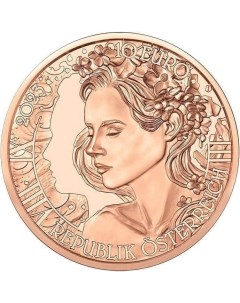 Монета 10 евро Незабудки Язык цветов Австрия 2023 г в UNC Mon loisir