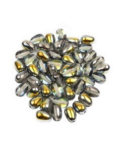 Чешские бусины капля Glass drops 11х8 мм Crystal Marea 50 шт Czech beads