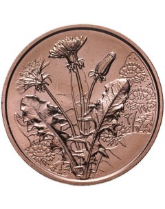 Монета 10 евро Одуванчик Язык цветов Австрия 2022 UNC Mon loisir