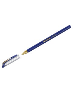 Ручка шариковая xGold синяя 0 7мм игольчатый стержень грип 12 шт Berlingo