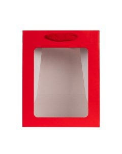 Пакет подарочный Красный Окно PLM33108 20 25 15 см 1 шт Home collection