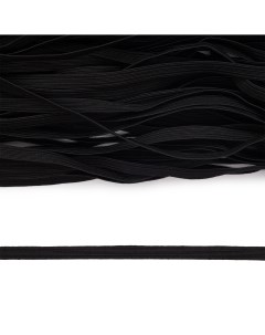 Тесьма эластичная 7 мм 100 м продежка черная С1121 1 Нудольская фабрика