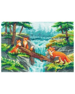 Набор для вышивания Алтайские лисы 15 5 22 5 см Сделай своими руками