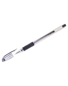 Ручка гелевая Hi Jell Needle Grip черная 0 7мм грип игольч Стержень 12шт Crown