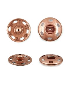 Кнопка пришивная 341801 диаметр 21 мм розовое золото 3 шт Prym