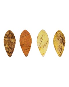 Декоративные элементы из коры дерева Капельки 5см 30шт уп желтый Айрис