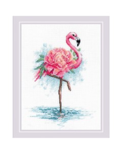 Набор для вышивания Цветущий фламинго 2117 18 24 см Риолис