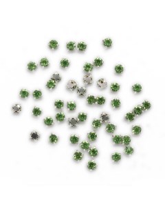Хрустальные стразы в цапах Astra Craft серебро 4AR159 166 4мм 50шт 06 светло зеленый Астра