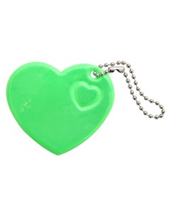 Светоотражающая подвеска Сердце 6 см 2 шт зеленый Айрис