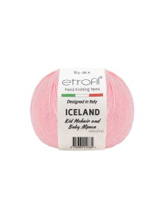 Пряжа для вязания Iceland 50г 250м кид мохер 04060 светло розовый 10 мотков Etrofil