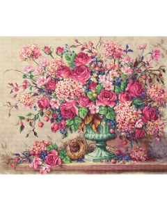 Набор для вышивания Букет розовых цветов 44 36 5см Letistitch