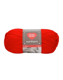 Пряжа для вязания Northern 100г 210м акрил 08237 т красный 5 мотков Red heart